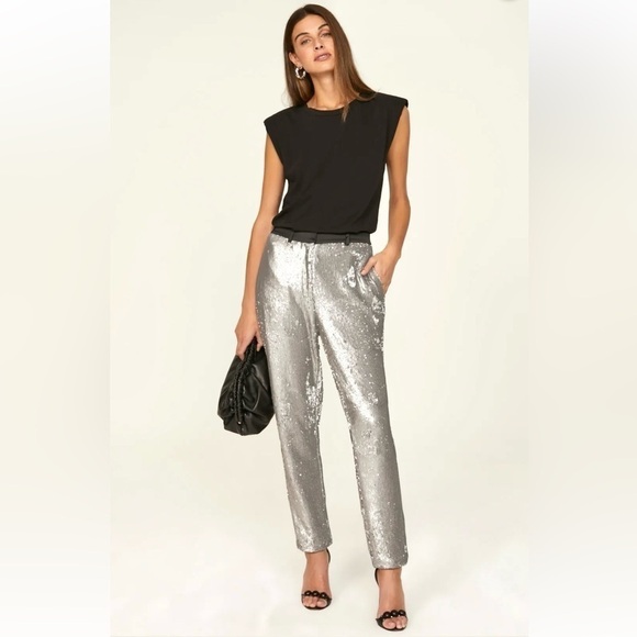 New ALL SAINTS Leigh Sequin Trouser Pants - Picture 1 of 8